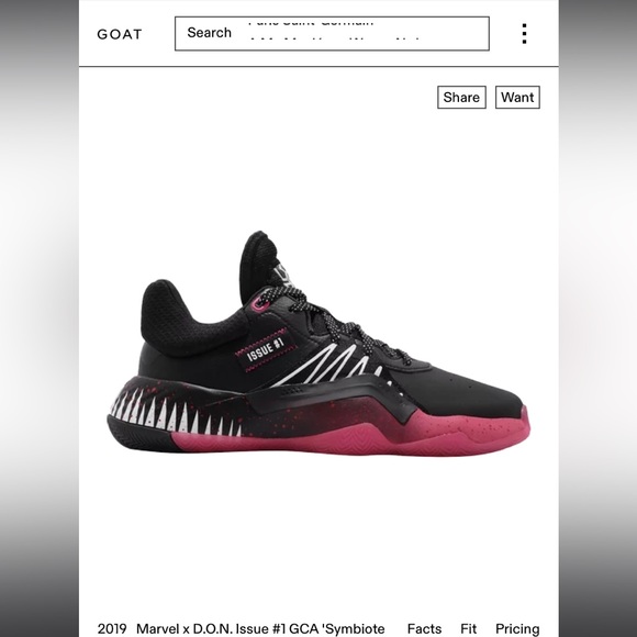 Adidas 2019 Marvel x D.O.N. Issue #1 GCA 'Symbiote Spider-Man' Sneakers 8 Men’s - Picture 3 of 16